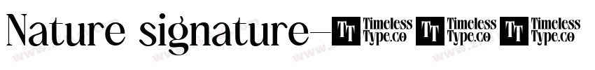 Nature signature字体转换